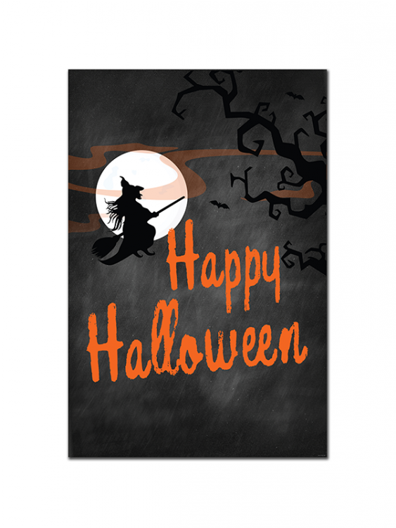 Happy Halloween-witch And Spooky Moon - Halloween (750x750), Png Download