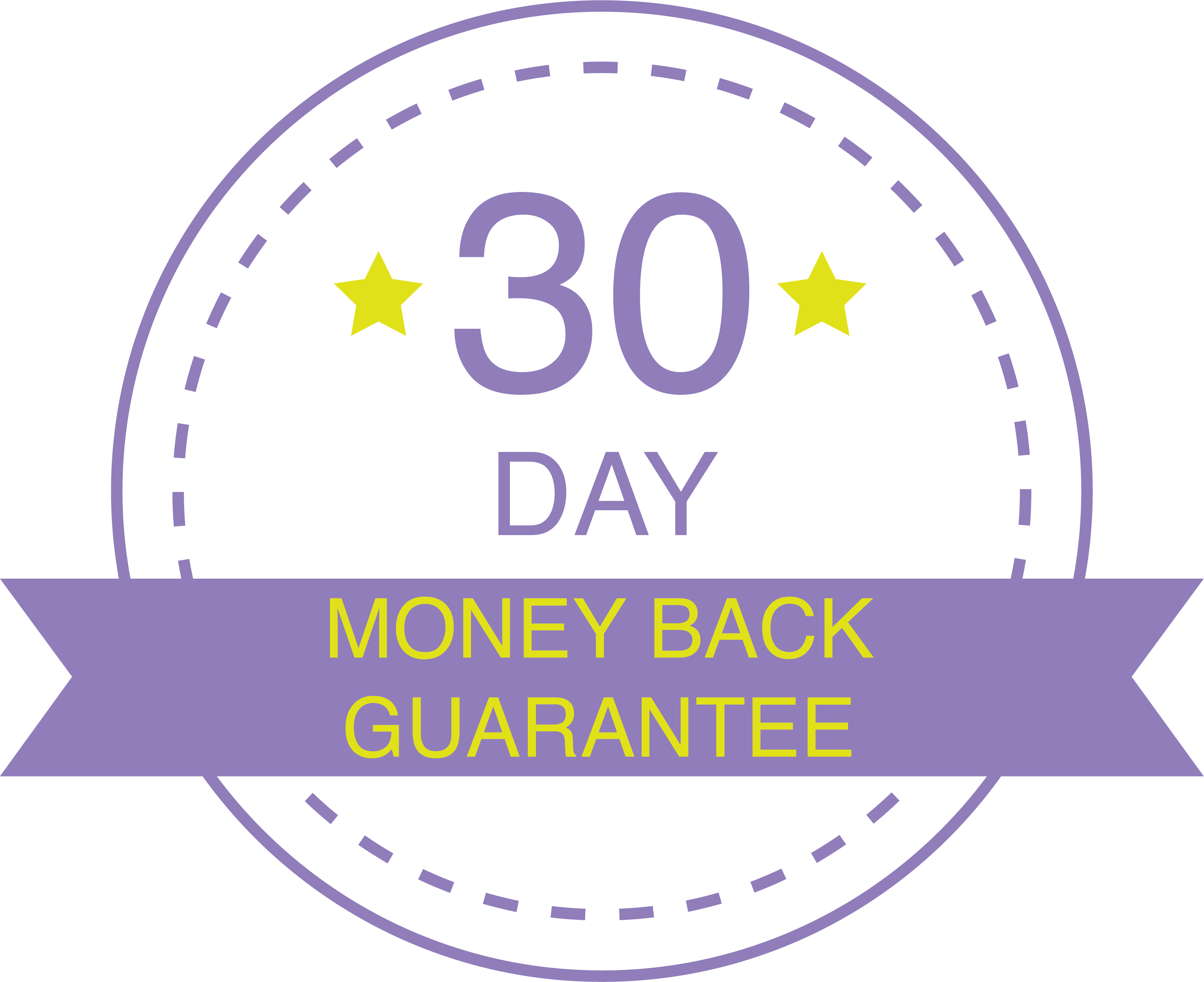 Money Back Guarantee Free Exchanges - Complete Package (3098x2527), Png Download