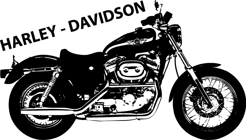Harley Motorcycle Png For Kids - Harley Davidson Motorcycle Decal (800x455), Png Download