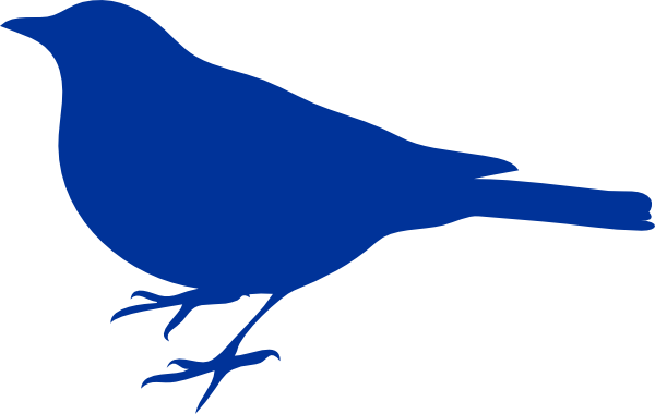 Blue Love Bird Svg Clip Arts 600 X 380 Px (600x380), Png Download