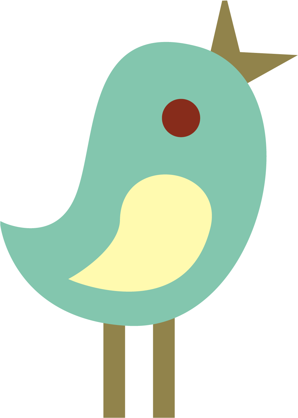 Cute Love Birds Clipart Panda Free Images Of - Transparent Background Clipart Transparent Bird (958x1350), Png Download