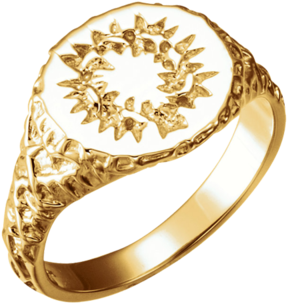 Gold Thorn Ring - Ring (400x400), Png Download