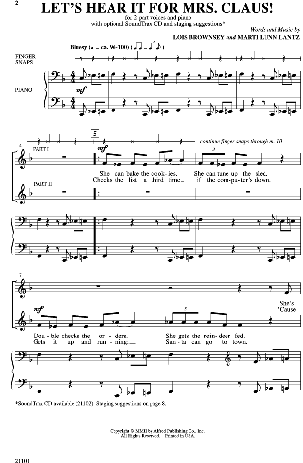 Let's Hear It For Mrs - Sheet Music (661x1008), Png Download