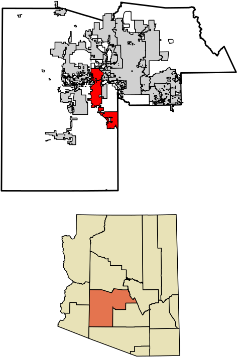 Location Of Goodyear In Maricopa County, Arizona - Maricopa County, Arizona (500x738), Png Download