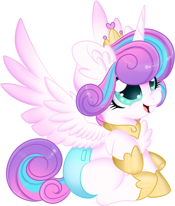 Silent Shadow Wolf, Baby, Baby Pony, Diaper, Foal, - Princess Flurry Heart Xxx (768x1024), Png Download
