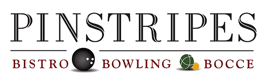 Pinstripes - Pinstripes Bistro Bowling Bocce Logo (550x300), Png Download