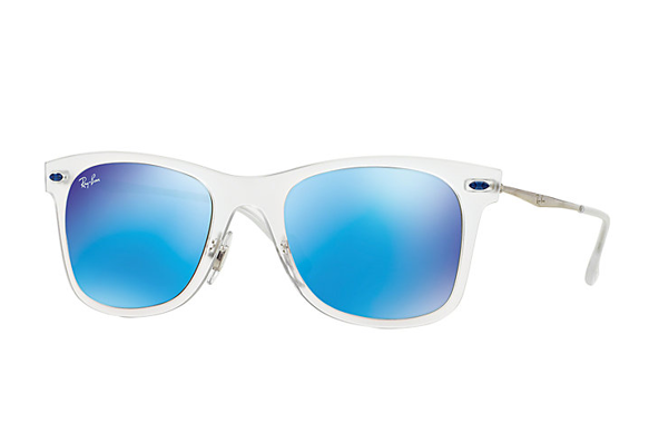 Ray-ban Sunglasses Wayfarer Light Ray Rb4210 - Ray-ban Rb 4210 646-55 Matte Trasparent (582x500), Png Download