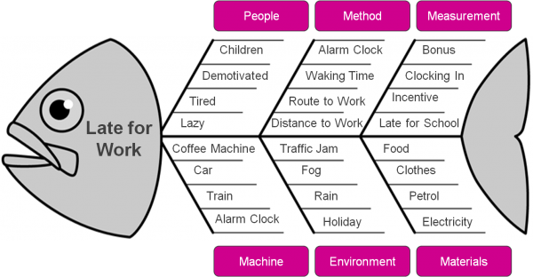 Fish Bone Diagram - Fishbone Analysis (600x312), Png Download
