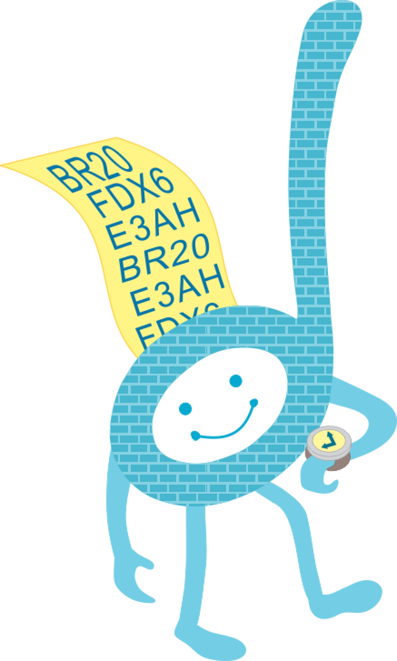 Teaching Kids How Their Brains Work - Schwarzer Marmor Brick1 U. Blaues Aquarell Runde Wanduhr (1534x2550), Png Download