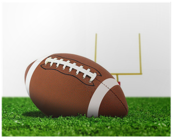Football Ball On Grass With Goal Post Poster • Pixers® - Let's Talk Football: Fun Learning Activities (400x400), Png Download