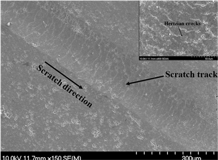 Sem Images Of Porous Pure Al Scratch Behavior - Monochrome (902x326), Png Download