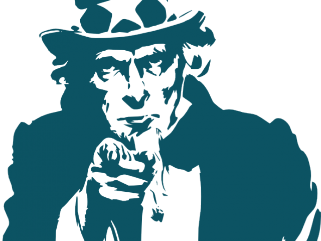 Uncle Sam Clipart I Want You - Uncle Sam Stencil Art (640x480), Png Download