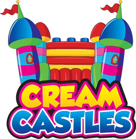 Cream Castles - Bouncy Castle Logo Png (463x473), Png Download