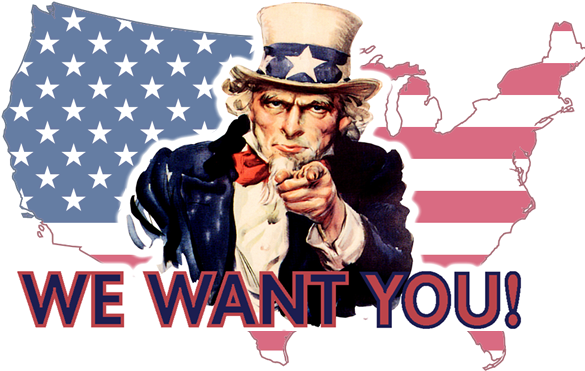 Uncle Sam We Want You (600x376), Png Download