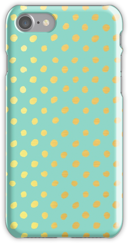 Rustic Confetti Polka Dot Pattern Gold Foil Effect - Case Iphone 7 Billie Eilish (750x1000), Png Download