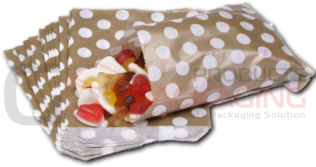 Gold Polka Dot Treat Bags - Gym (650x488), Png Download