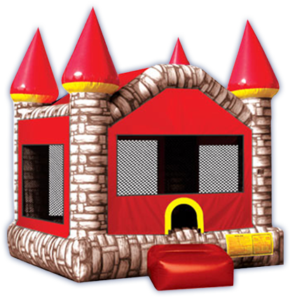 Traditional Bouncy Castle Rentals In Calgary - Ninja Jump Camelot Castle Blue Inflatable Bouncer, (560x425), Png Download