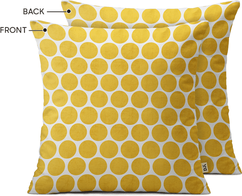 Dailyobjects Yellow Polka Dots 18" Cushion Cover Buy - Gear Gripz Non-slip Grip Tape - Dime Pattern (black) (900x900), Png Download