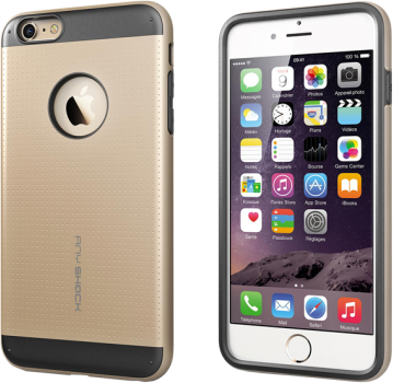 Anyshock Layered Back Cover For Iphone 6 Gold - Iphone6plus (359x350), Png Download