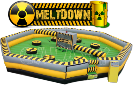 Inflatable Wipeout Style Multi Person Ride - Meltdown Inflatable Hire (449x288), Png Download