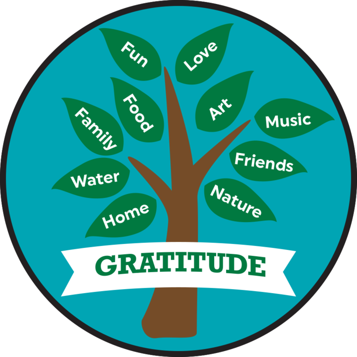 Gratitude Badge (720x720), Png Download