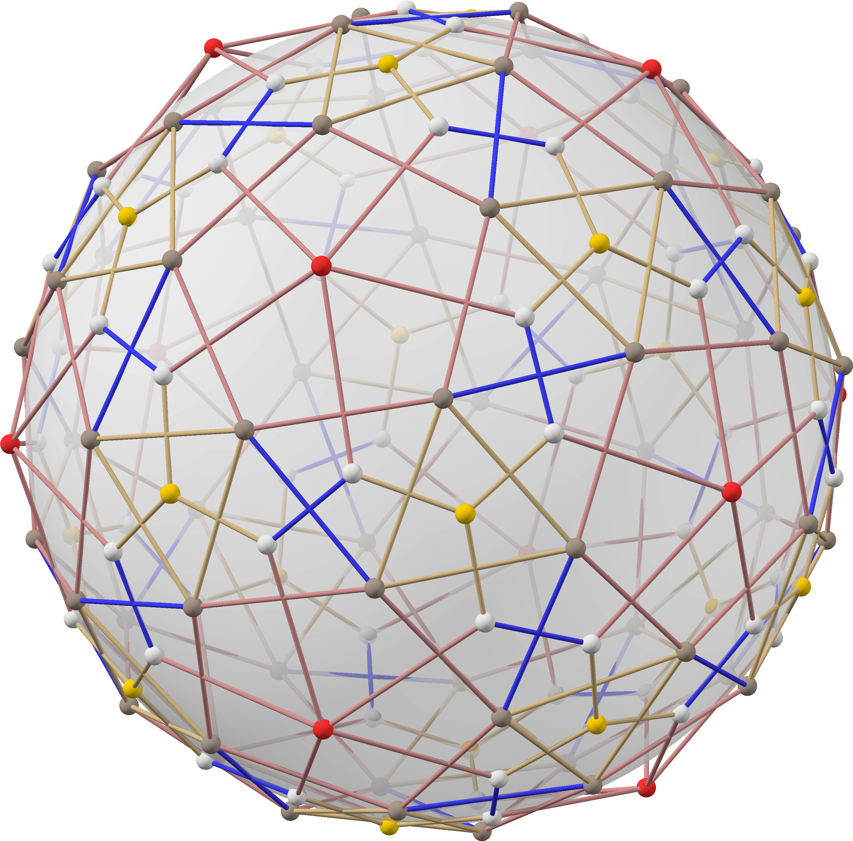 Polyhedron Snub 12-20 Right And Dual In Sphere (4000x4000), Png Download