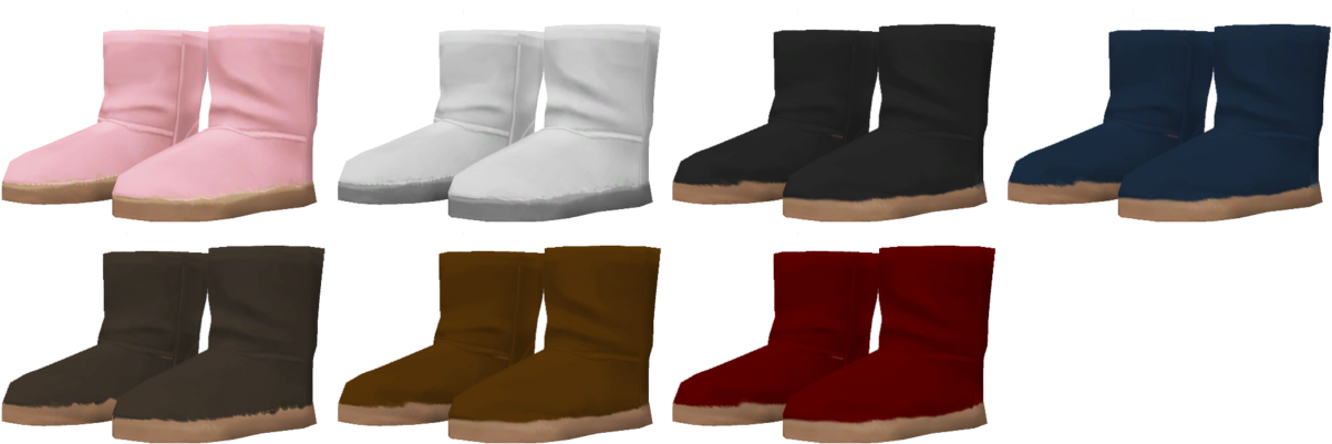 Ugg Boots By Reina - The Sims 4 (1280x439), Png Download
