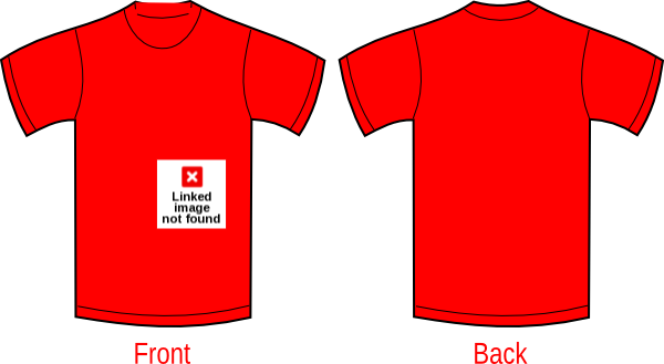 T Shirt Plain Red (600x329), Png Download