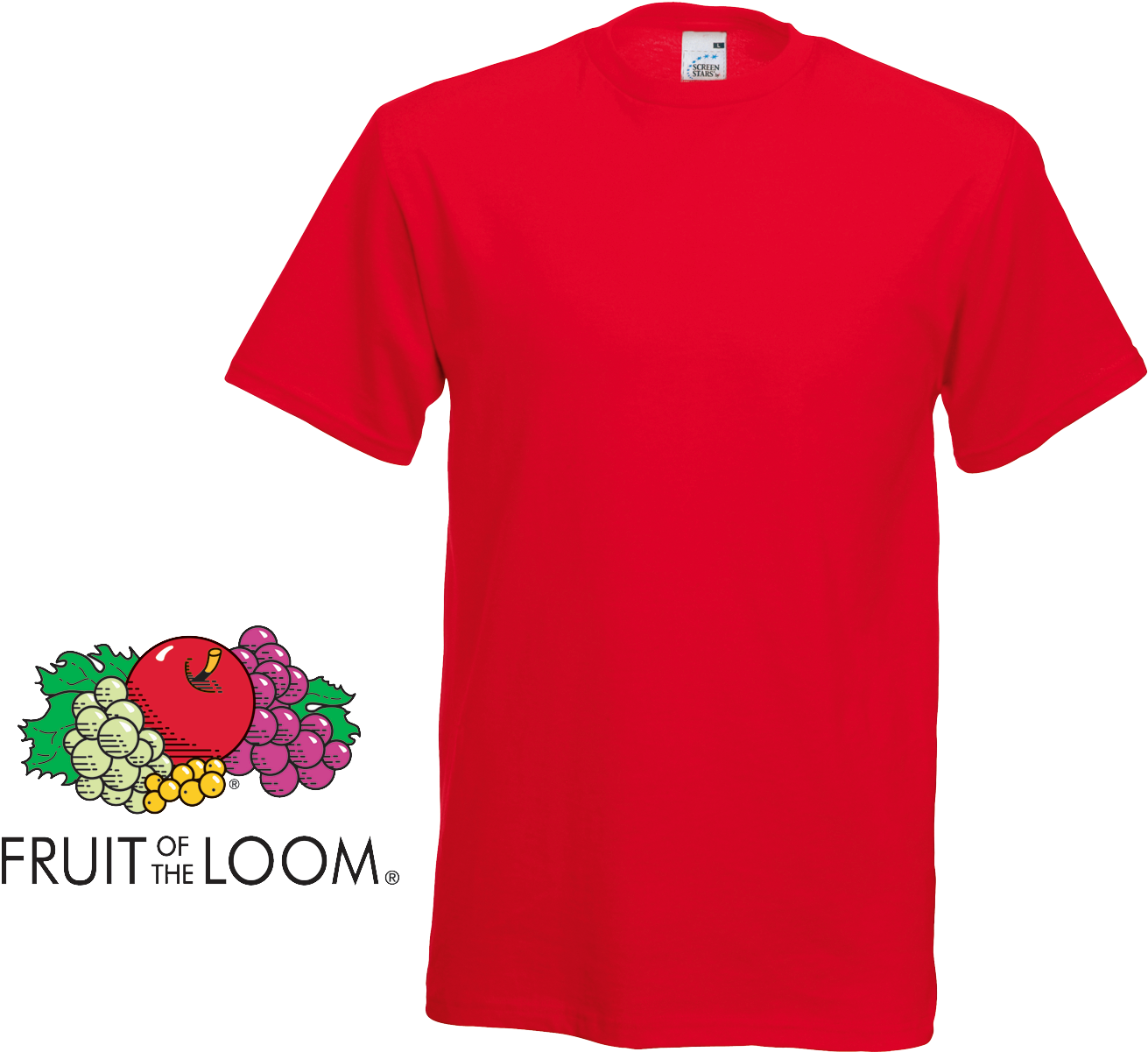 Red T Shirt Png - Fruit Of The Loom Navy (1322x1200), Png Download