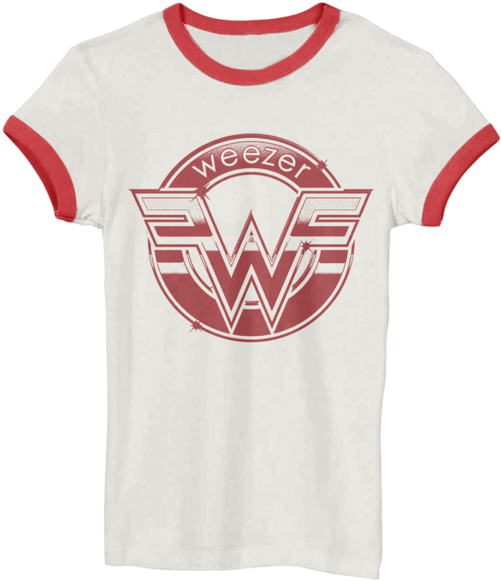 Red Seal Ringer - Weezer T Shirts (600x600), Png Download