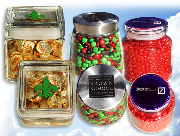 Glass Containers - Gls - Custom Candy Jars (600x455), Png Download