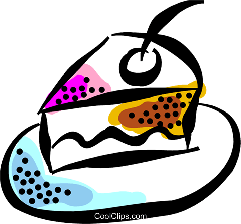 Piece Of Cake Royalty Free Vector Clip Art Illustration - Transparent Slice Of Cake Cartoon (480x446), Png Download