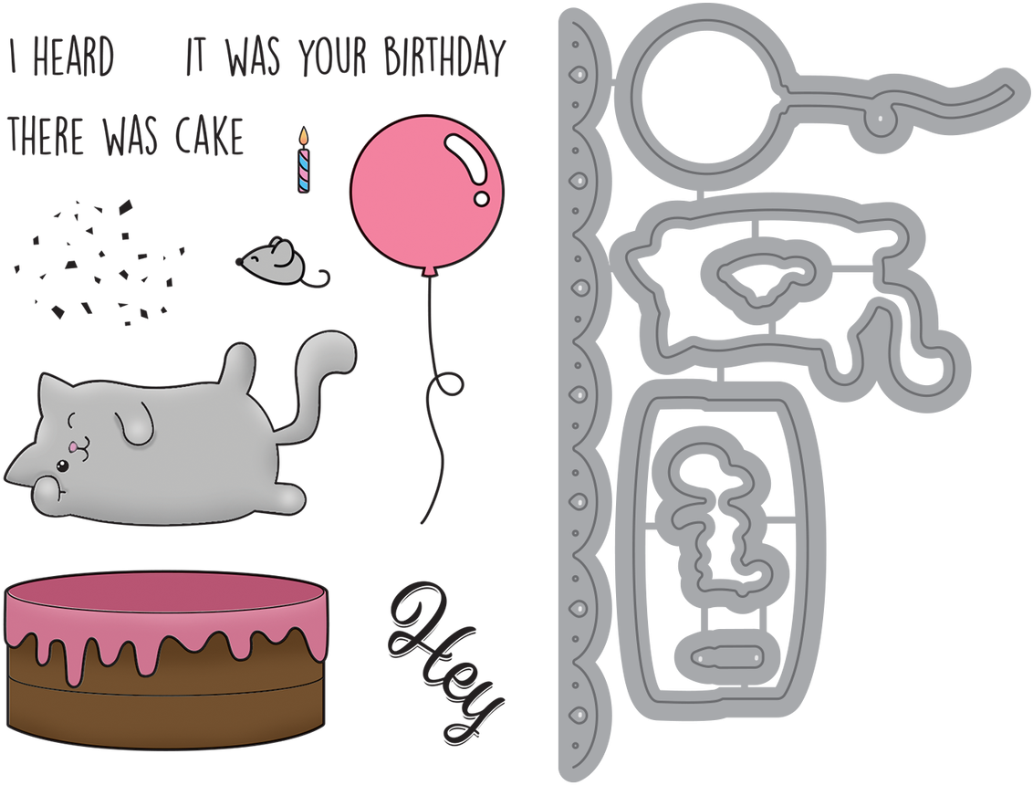 I Heard There Was Cake Stamp & Die Set - Die (1280x1280), Png Download