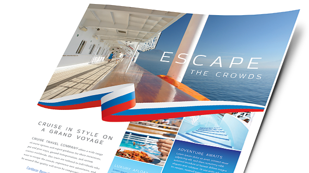 Magazine Cover Template Publisher Travel & Tourism - Brochure (605x340), Png Download