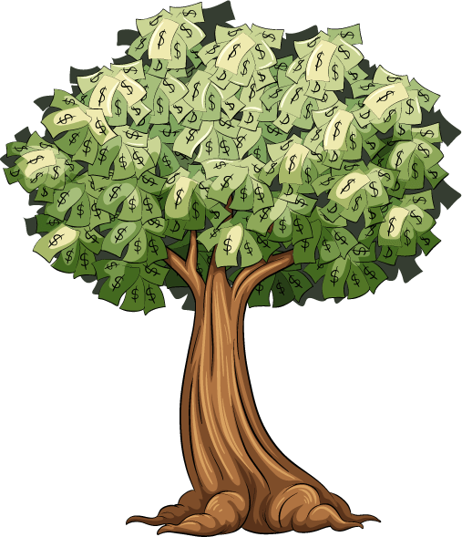 Do You Have Money Sitting In Your Forest - Money Doesn T Grow On Trees (507x589), Png Download