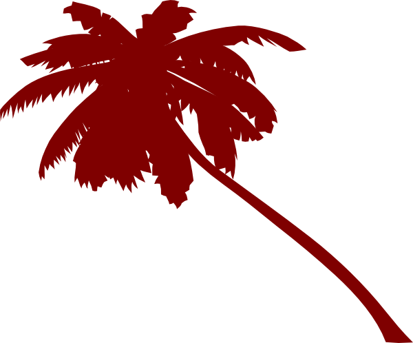 Slanted Vector Palm Tree Clip Art - Transparent Palm Tree Vector Png (600x498), Png Download