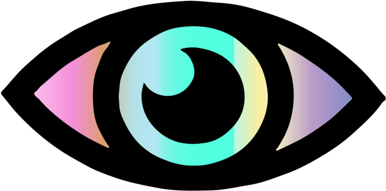 Rainbow Eye - Blinking Eye Vector Gif (1000x940), Png Download