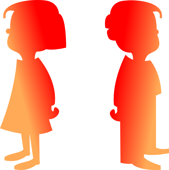 Figures Boy And Girl 2 Clip Art At Clker - Clipart Gender (594x598), Png Download