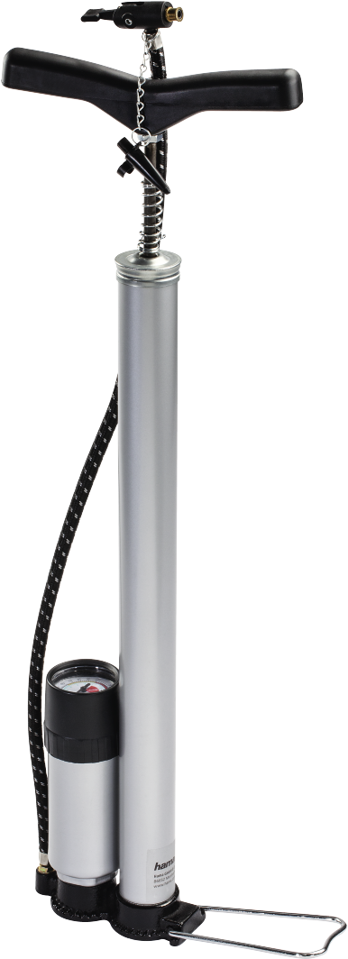 Download Bicycle Stand Air Pump, Black - Manometers - Full Size PNG