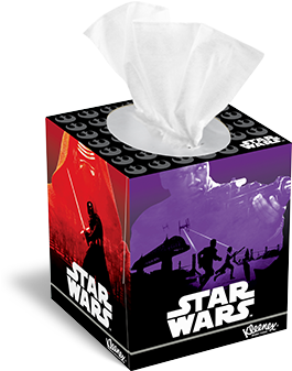 Kleenex® Star Wars Red-purple Upright 55 Count Box - Kleenex Star Wars (424x365), Png Download