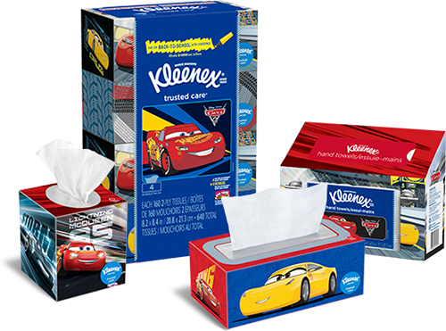 Collection Of Disney Pixar's Cars 3 Box Designs From - Cars 3 Kleenex (500x371), Png Download