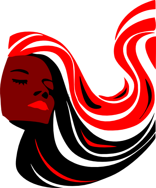 Red Head Woman Clip Art - Beauty Salon (498x600), Png Download