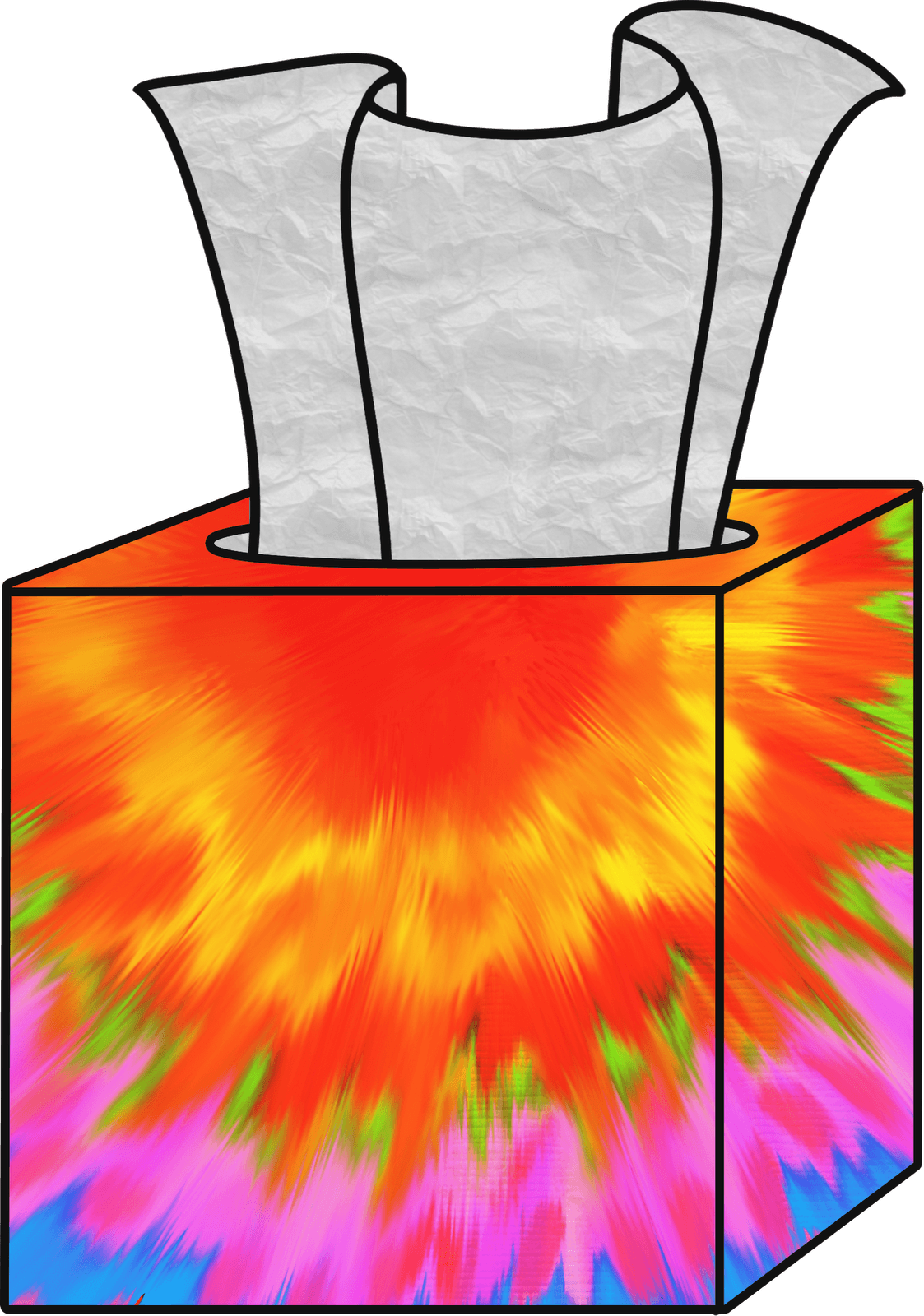 Tissue Box Clipart - Box Of Tissues Clip Art (1123x1600), Png Download