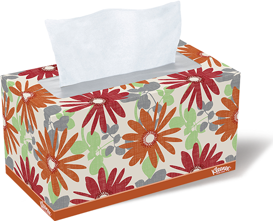 Kleenex Everyday Facial Tissues, 210 Ct (580x500), Png Download