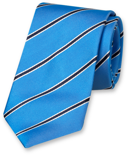 Blue Tie With Stripes - E.l.cravatte Krawatte Blau - Gestreift (524x524), Png Download