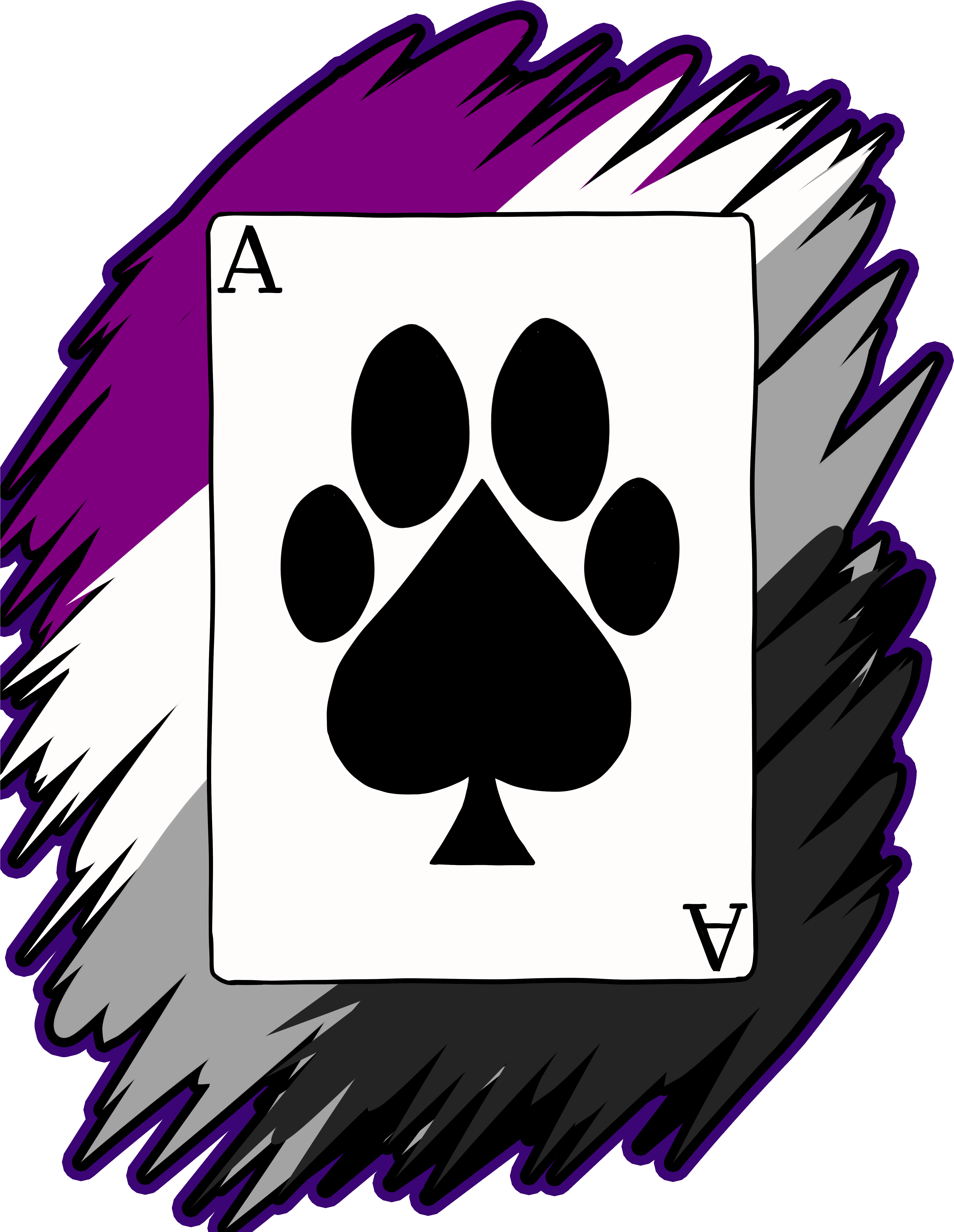 Ace Playing Card - Ace Pawprint (4822x6200), Png Download