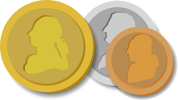 Coins Money Pennies Cent Gold Coin Silver - Coin (602x340), Png Download