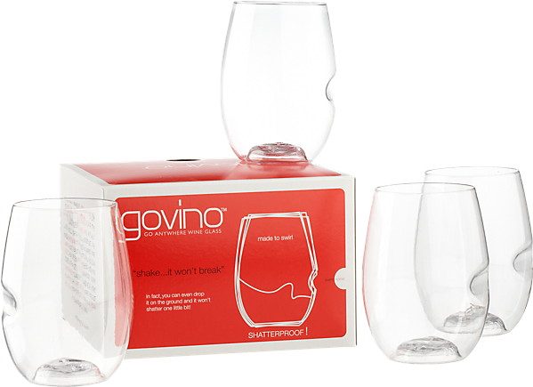 The Ubiquitous Govina Stemless Wine Glasses Are Made - Govino Four Shatterproof Wine Glasses, 16 Oz. (598x598), Png Download