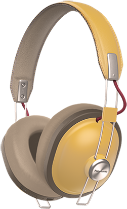 Panasonic Rp Htx80be K Mustard Retro Wireless Bluetooth - Panasonic Htx80b Bluetooth Headphones (561x561), Png Download