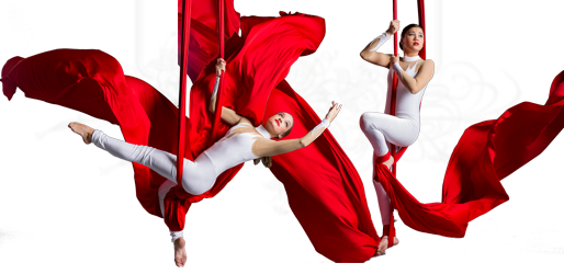 Silks Is A Graceful Art Of Challenging Climbs, Wraps - Acrobatics (514x250), Png Download